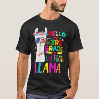 Hello 3rd Grade No Prob Llama Teacher  Back To Sch T-Shirt
