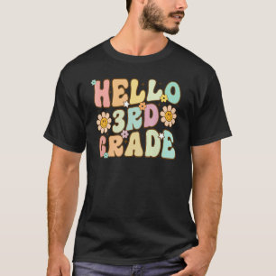 Hello 3rd Grade Rainbow Teachers Kids Back to Scho T-Shirt