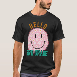 Hello 3rd Grade Rainbow Teachers Kids Back to Scho T-Shirt