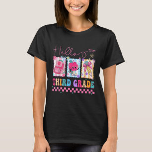 Hello 3rd Grade Teacher Coquette Bow Back To Schoo T-Shirt