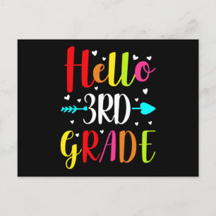 Hello 3rd Grade Teacher or Student Postcard