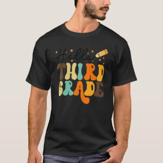 Hello 3rd Grade Teacher Retro Back To School Team T-Shirt