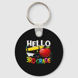 Hello 3rd Grade Teacher Team Third Grade Squad Gir Key Ring