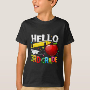 Hello 3rd Grade Teacher Team Third Grade Squad Gir T-Shirt