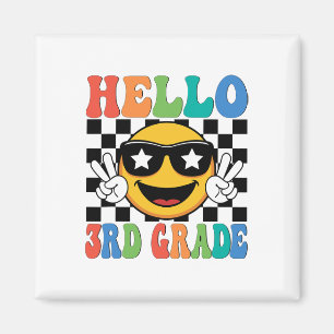Hello 3rd Grade Third Grade Teacher Boy Girl Back Magnet