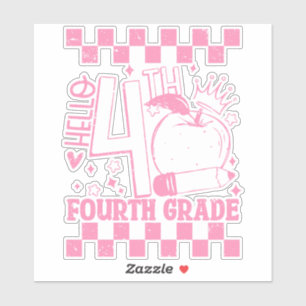 Hello 4th Fourth Grade Back To School Teacher Pink