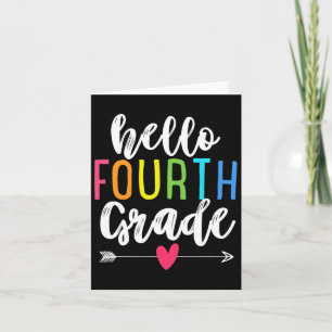 Hello 4th Fourth Grade Byck To School Fun Kids Gif Card