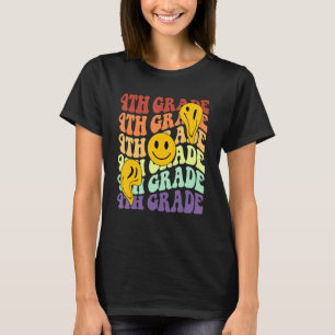 hello 4th fourth grade teacher Back To School Retr T-Shirt