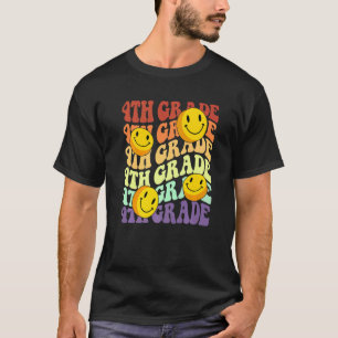 hello 4th fourth grade teacher Back To School Retr T-Shirt