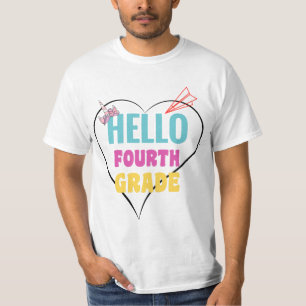 Hello 4th Grade   Best gift for 1st day of school T-Shirt