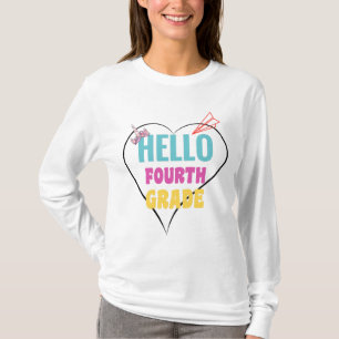 Hello 4th Grade Best gift for 1st day of school T-Shirt