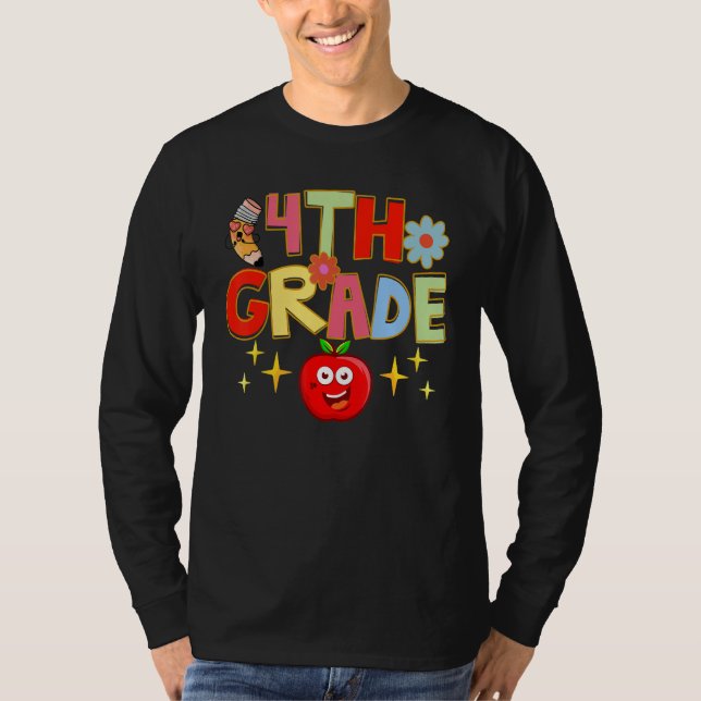 Hello 4th Grade Fourth Grade Squad Back To School  T-Shirt (Front)