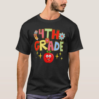 Hello 4th Grade Fourth Grade Squad Back To School T-Shirt