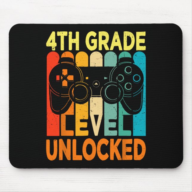 Hello 4th Grade Level Unlocked Video Game Back to  Mouse Mat (Front)