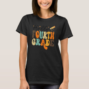 Hello 4th Grade Teacher Retro Back To School Team T-Shirt