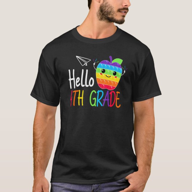 Hello 4th Grade Teacher Team Fourth Grade Squad Gi T-Shirt (Front)