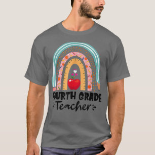 Hello 4th Rainbow Teacher First Day of School T-Shirt