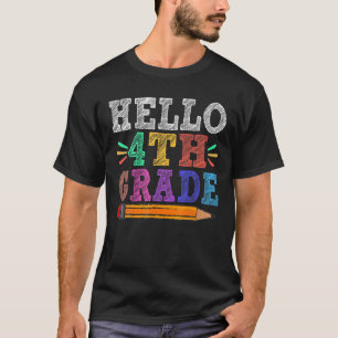 Hello 4Th Third Grade Teacher Funny Back To School T-Shirt