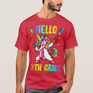 Hello 5th Grade Cute Unicorn Welcome Back To Schoo T-Shirt