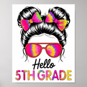 Hello 5th Grade Girls Teacher Back To School Team Poster