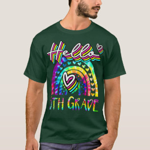 Hello 5th Grade Rainbow Tie Dye Back To School Fif T-Shirt