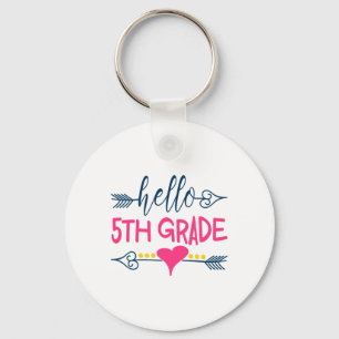 Hello 5th Grade Teacher Kids Ck To School Gift Fif Key Ring