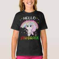 Hello 5th Grade Teacher Student Team Unicorn Back 