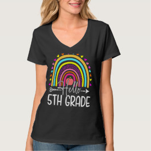 Hello 5th Grade Teacher Students Back To School Ra T-Shirt