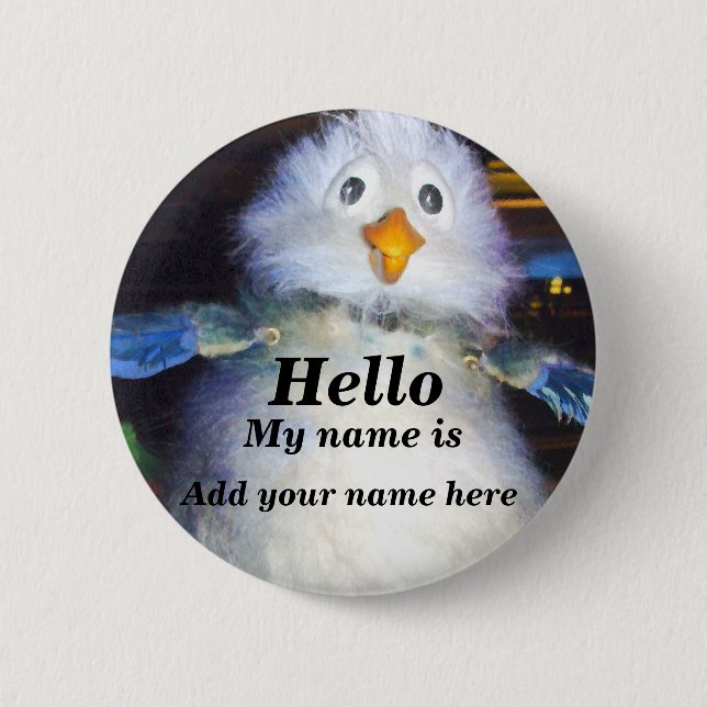 Hello_ 6 Cm Round Badge (Front)