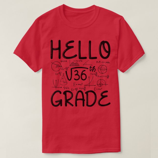 Hello 6th Grade, Back To School T-Shirt Copy (Design Front)