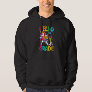 Hello 6th Grade Dabbing Unicorn Back To School Hoodie