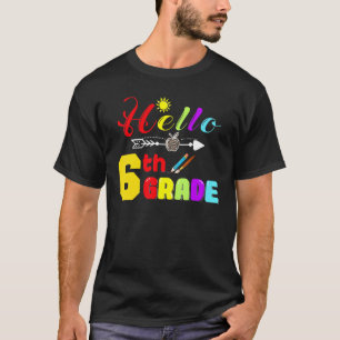 Hello 6TH Grade Leopard Print Sixth Grade Teacher  T-Shirt