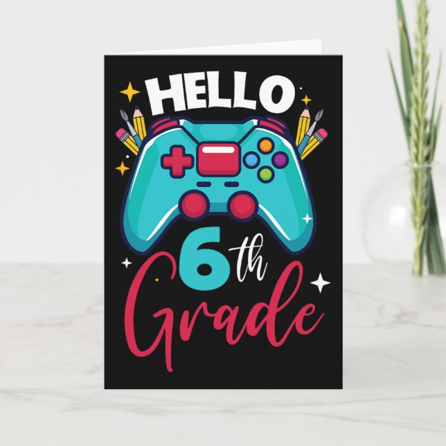 Hello 6th Grade Level Unlocked Video Game Ck To Sc Card (Front)
