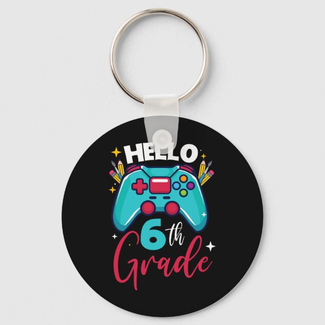 Hello 6th Grade Level Unlocked Video Game Ck To Sc Key Ring (Front)