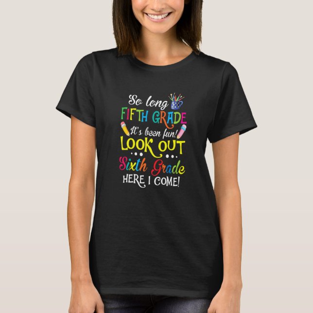 Hello 6th Grade Teacher Student Back To School Gra T-Shirt (Front)