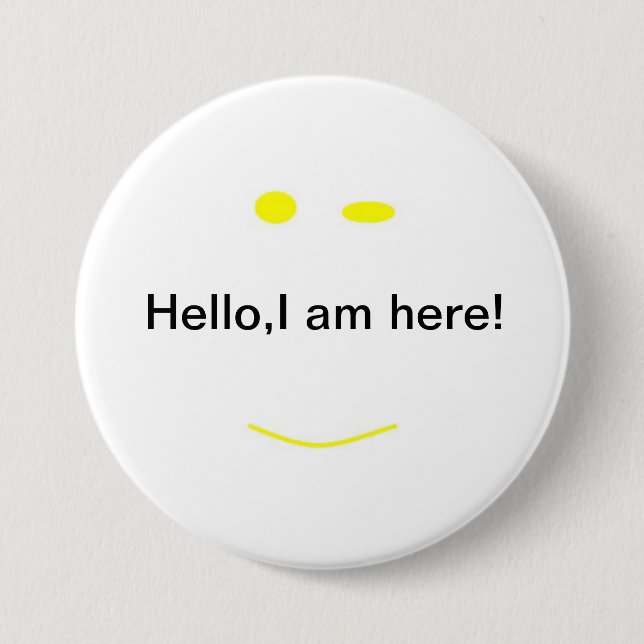 hello 7.5 cm round badge (Front)