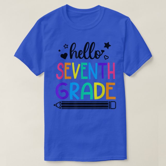 Hello 7th Grade Back to School Outfits for Girls B T-Shirt (Design Front)
