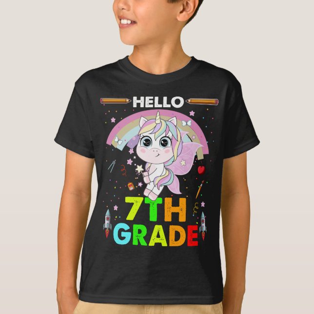 Hello 7th Grade Back To School T-Shirt (Front)