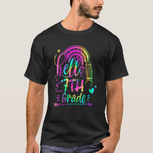 Hello 7th Grade Team Tie Dye Back To School Teache T-Shirt