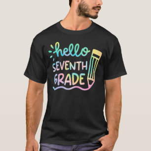 Hello 7th Grade Tie Dye Teachers Kids Back To Scho T-Shirt
