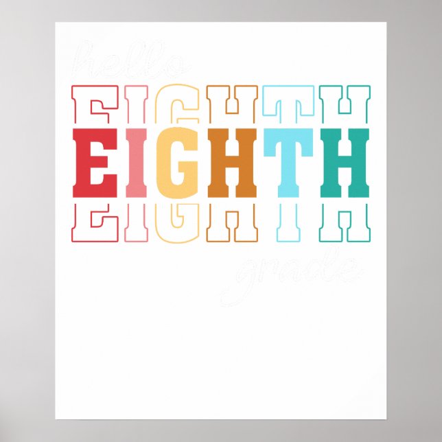hello 8 grade poster (Front)