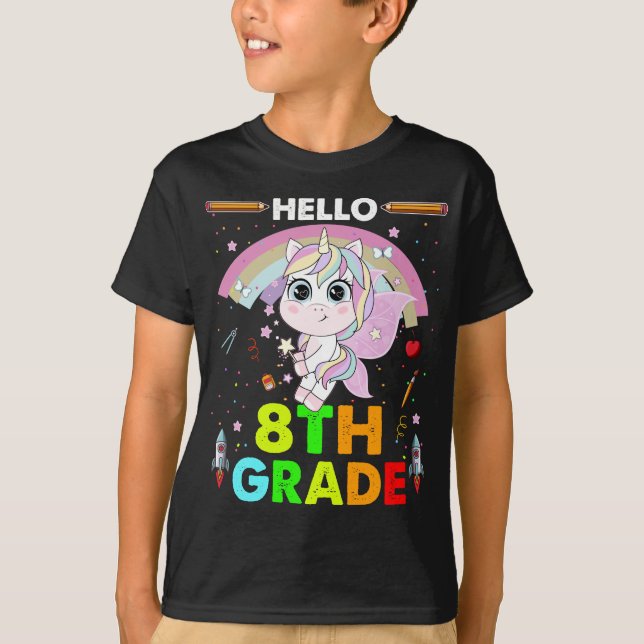 Hello 8th Grade Back To School T-Shirt (Front)