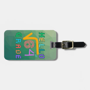 Hello 8th Grade Funny Square Root of 64 Math T-Shi Luggage Tag