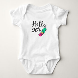 Hello 90s Cellphone Baby Bodysuit