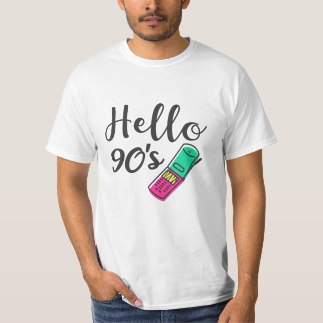 Hello 90s Cellphone T-Shirt (Front)