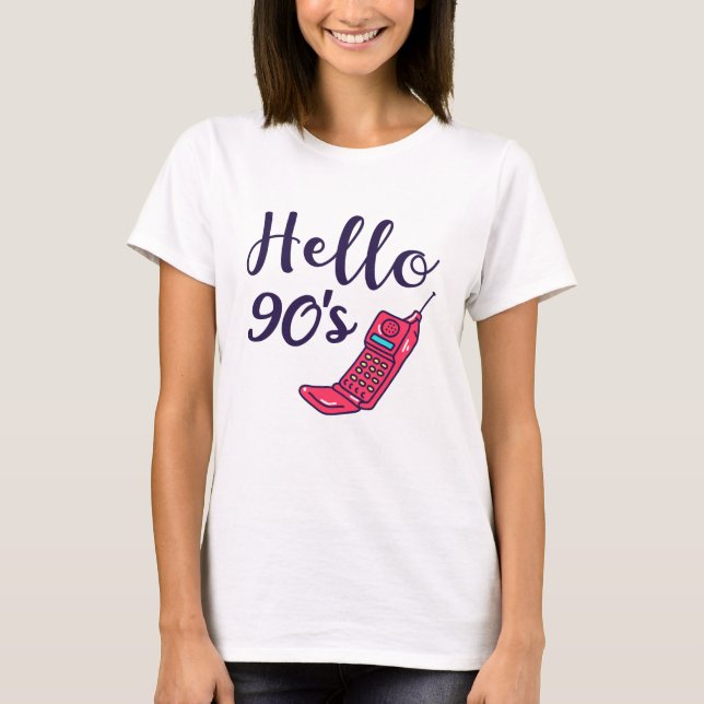 Hello 90s Cellphone T-Shirt (Front)