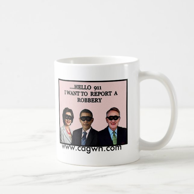 HELLO 911, www.cagwh.com Coffee Mug (Right)