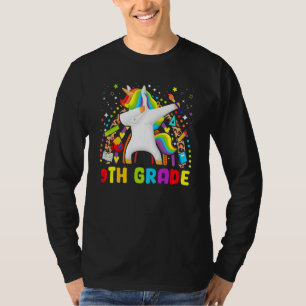 Hello 9th Grade Unicorn Teacher Rainbow Back To Sc T-Shirt