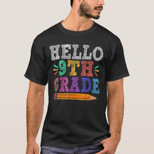 Hello 9Th Third Grade Teacher Funny Back To School T-Shirt