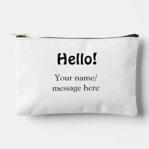 Hello add name message simple minimal business tem accessory pouch
